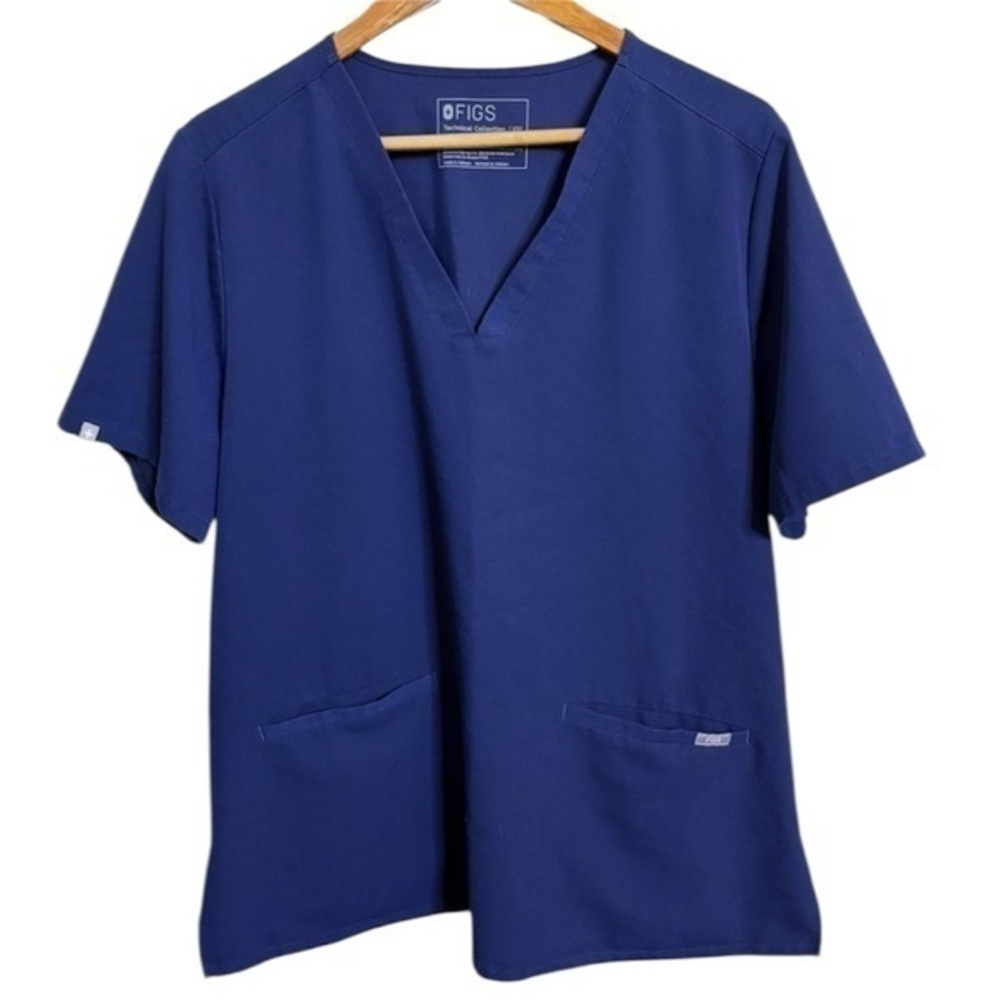 Figs XXL Blue V-Neck Scrub Top